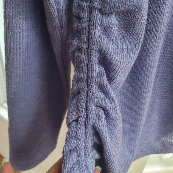 Reitmans XXL BNWT Purple knit sweater with gathered tie sides - Picture 6 of 7